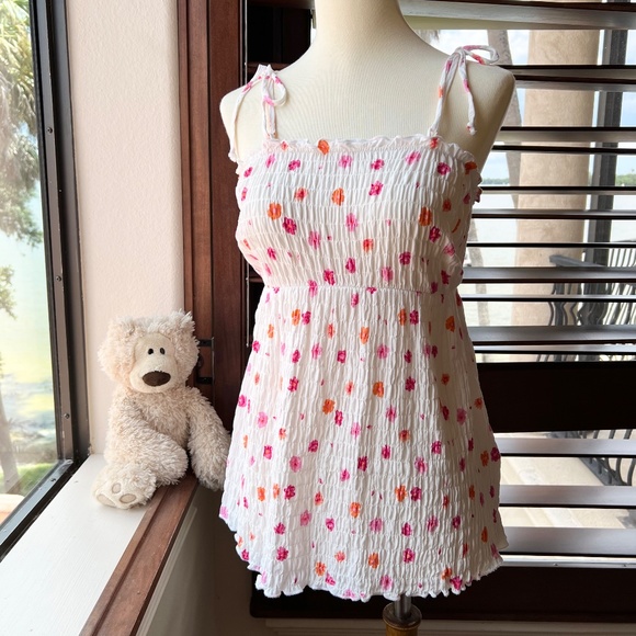 Japanese Weekend Shirred Maternity Cami Top - Picture 1 of 12